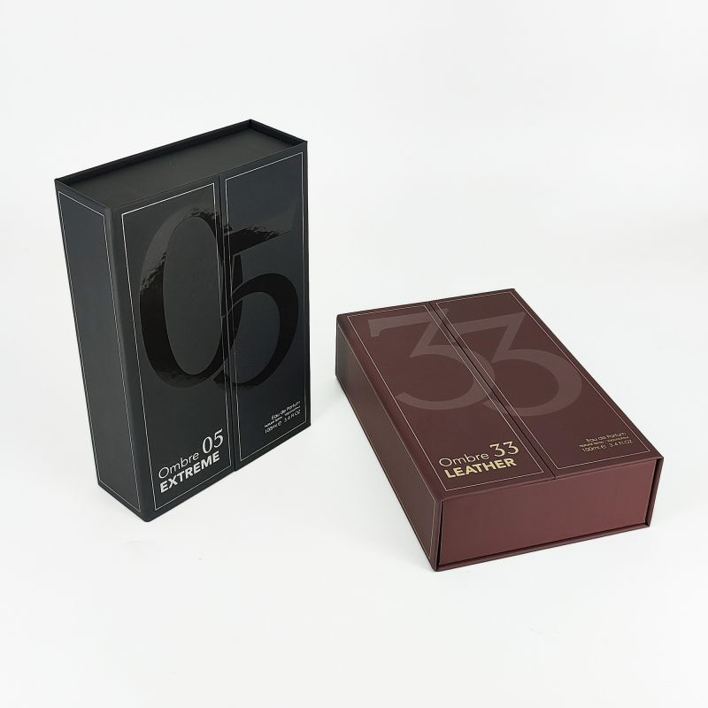 ゴールドフォイルのディテールとエヴァフォームインサートHP019を備えた手作りの剛性香水パッケージング