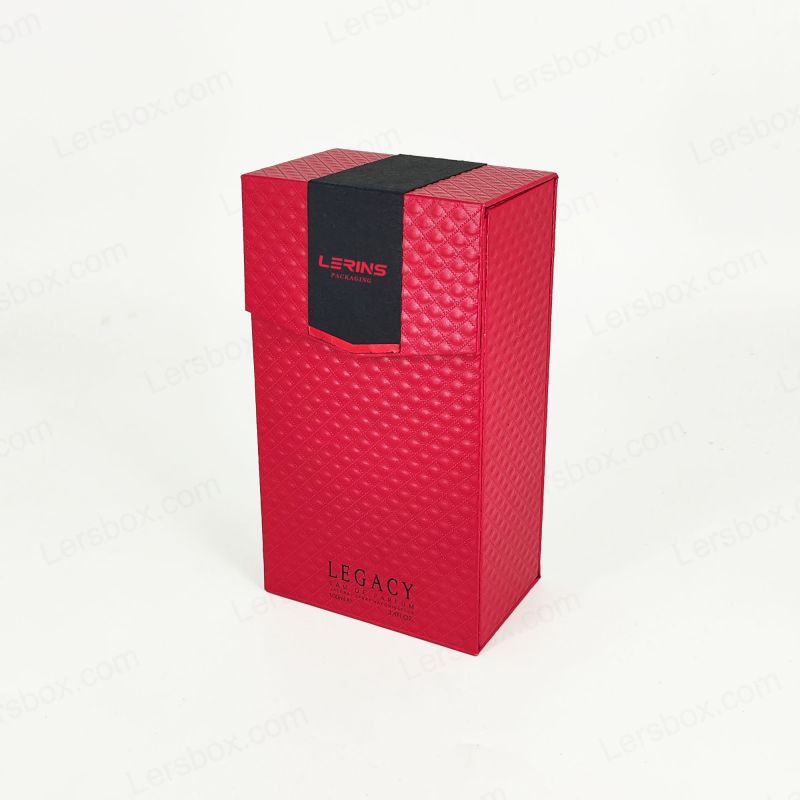 エヴァフォームインサートと剛性構造HP032を備えた手作りの金ホイル香水ギフトボックス