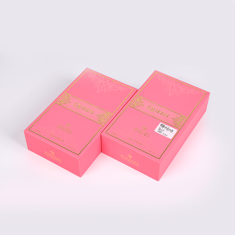 ゴールドホットスタンピング付きの純粋な砂漠の香水箱